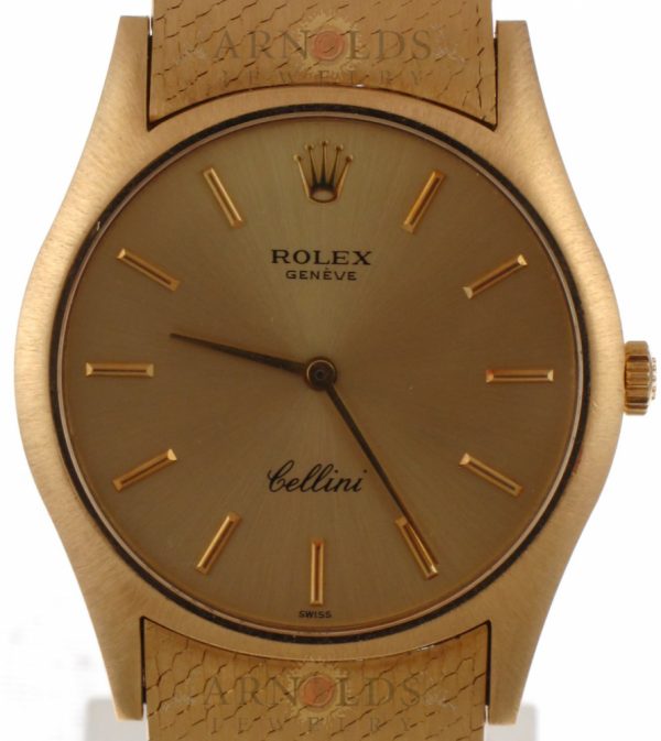 Pre-owned Rolex Cellini (1966) 18kt Yellow Gold 3804 side face