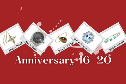 Anniversary Gemstones Years 16-20