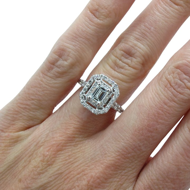 Custom Diamond Double Halo Engagement Ring #103491 - Seattle Bellevue |  Joseph Jewelry