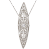 1.07ctw Diamond Art Deco Necklace in Platinum Detail