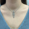 1.07ctw Diamond Art Deco Necklace in Platinum Worn