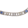 1.39ctw Diamond & Sapphire Art Deco Bracelet 14K & Platinum Detail