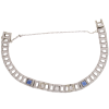 1.39ctw Diamond & Sapphire Art Deco Bracelet 14K & Platinum Layed Out