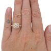 1.42ctw Diamond Halo Engagement Ring 14k Rose Gold GIA Modeled