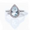 1.69 ctw Aquamarine and Diamond Halo Ring (1)
