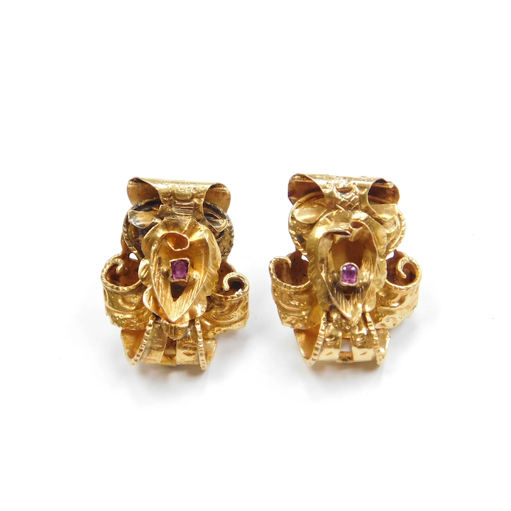 18ct Rose Gold Earrings | Rushabh Jewels