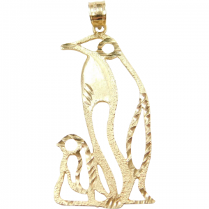 14k Gold Big Penguin Pendant / Charm