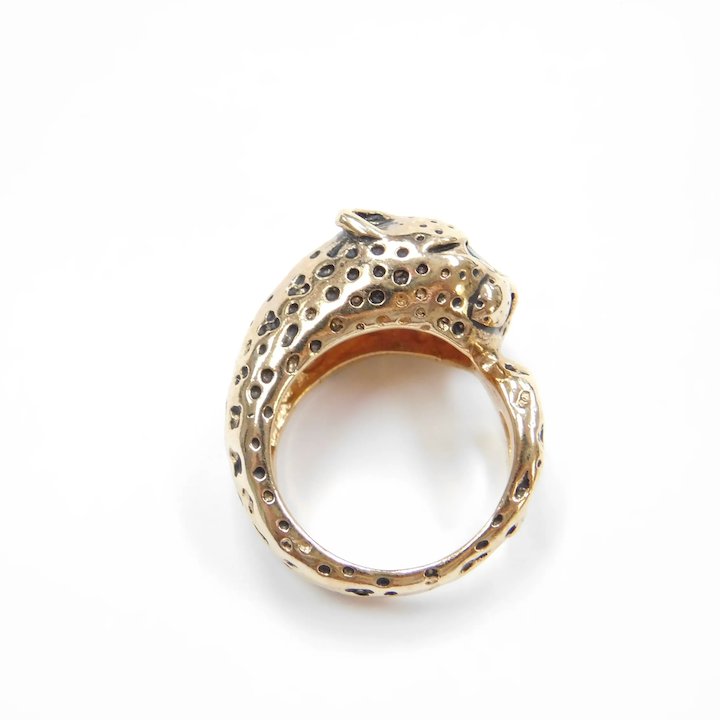 1 Gram Gold Plated Jaguar with Diamond Glamorous Design Ring for Men -  Style B445 – Soni Fashion®