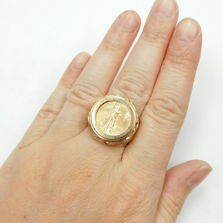 GOLD COIN RING | Rebekajewelry