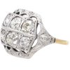 2.08ctw Diamond Edwardian Ring 14k Gold & Platinum Detail