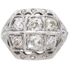 2.08ctw Diamond Edwardian Ring 14k Gold & Platinum Front