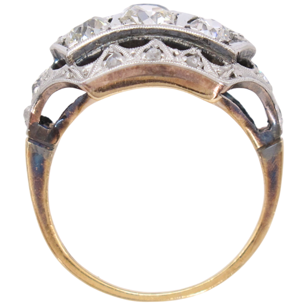 2.08ctw Diamond Edwardian Ring 14k Gold & Platinum Profile