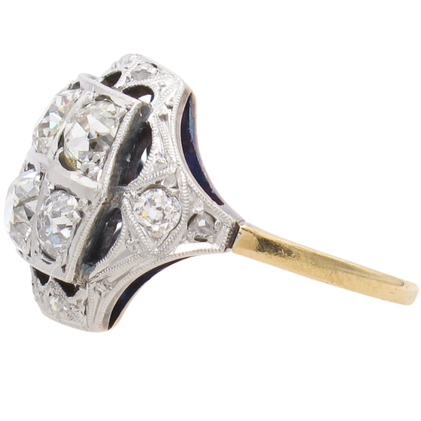 2.08ctw Diamond Edwardian Ring 14k Gold & Platinum Side