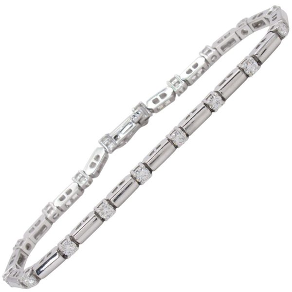 2ctw Diamond Tennis Bracelet 14K White Gold