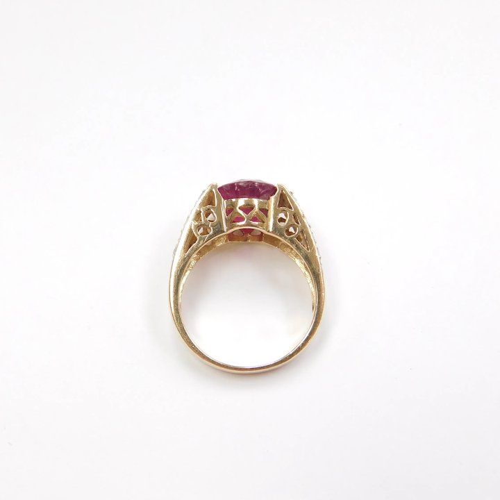 Emerald-Cut Natural Ruby Stone & Diamond Ring in 18 Kt White Gold –  Parasmani Jewellary