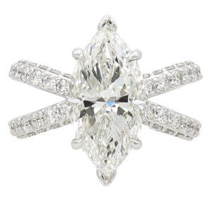 4.52ct Diamond Marquise Engagement Ring 14K White Gold GIA side (2)