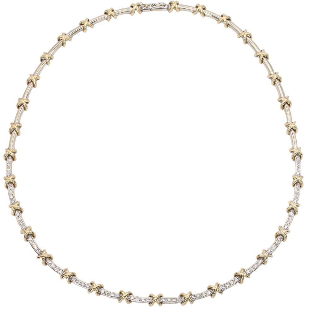 .64ctw Diamonds & Kisses Necklace 14K Two-Tone