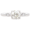 .99ctw Diamond Art Deco Engagement Ring 14k White Gold front (1)