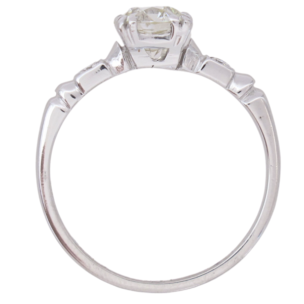 .99ctw Diamond Art Deco Engagement Ring 14k White Gold profile