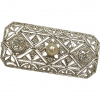 Art Deco Brooch Diamond 1.22 ctw