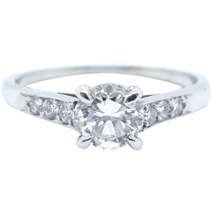 Art Deco Cartier Platinum Engagement Ring GIA Certified