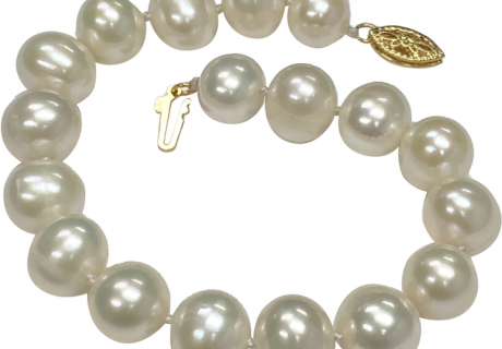 Big Baroque Cultured Pearl Bracelet 11mm 14K Gold