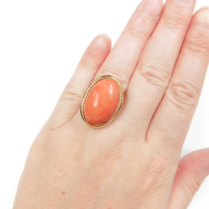 1960s Square Orange Stone Ring – Carole Tanenbaum Vintage Collection