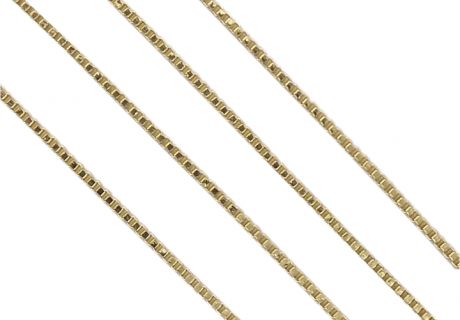 Box Link Chain Necklace 18k Yellow Gold 20 1/2″ Milor