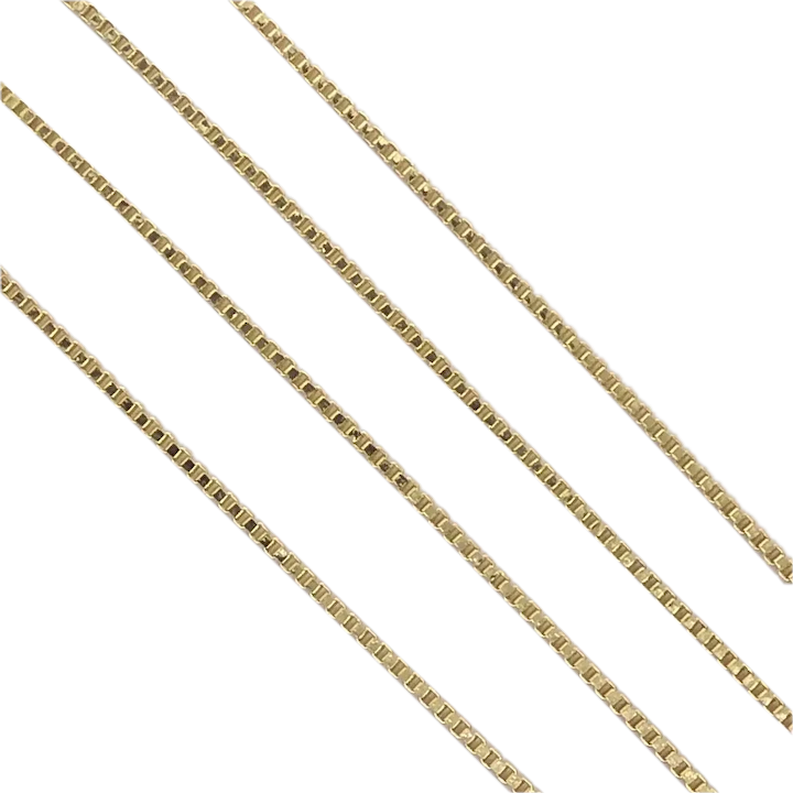 Box Link Chain Necklace 18k Yellow Gold 20 1/2″ Milor