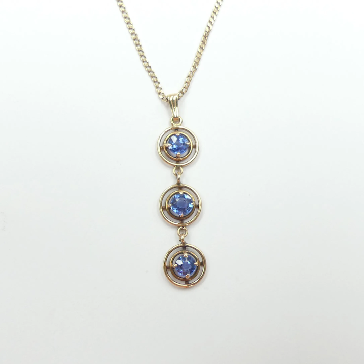 Buy Bright 1.05ctw Sapphire Journey Pendant With Necklace 14K