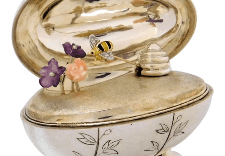 Cartier Fabergé Egg 18k Gold & Sterling