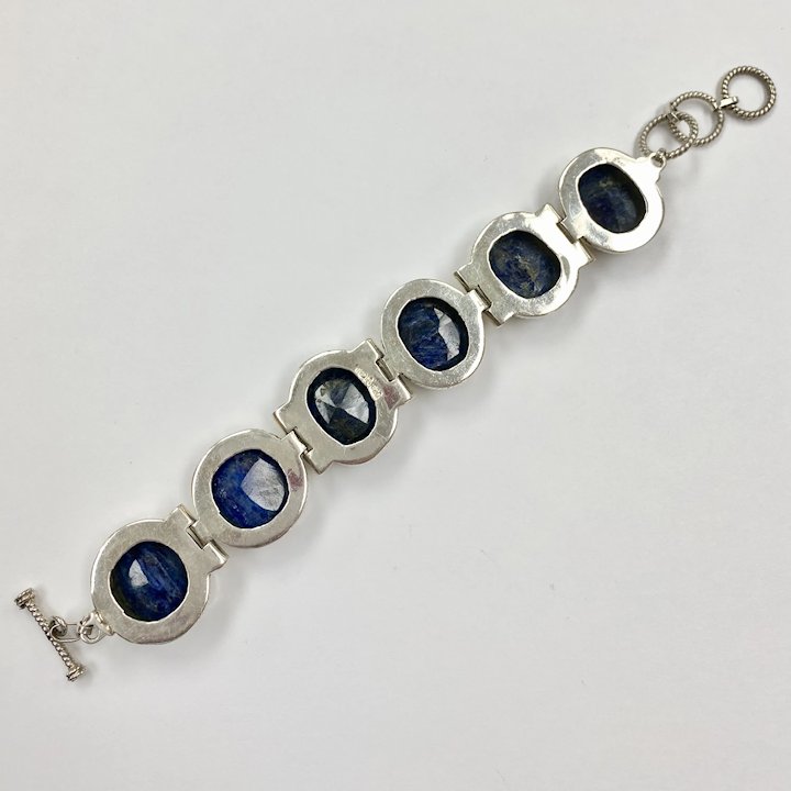 Blue Sapphire Gemstone Studded 925 Sterling Solid Silver Bracelet Sb1025 –  Online Gemstone & Jewelry Store By Gehna Jaipur