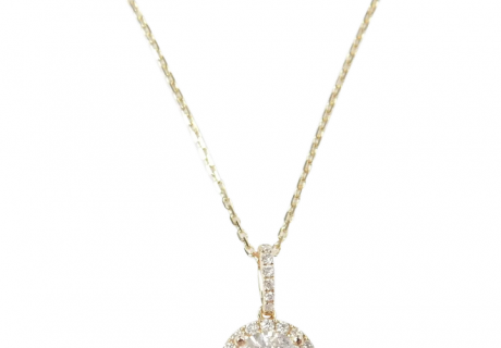 Diamond 1.50 ctw Halo Necklace 14k Gold