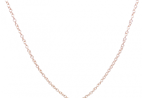 Diamond .25 Carat Solitaire Necklace 14k Rose Gold