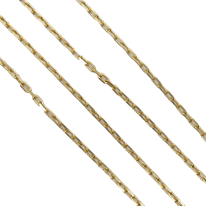 Diamond Cut Cable Link Chain Necklace 18k Yellow Gold 20″