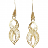 Filigree Infinity / Figure 8 Dangle Earrings 14k Yellow Gold