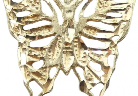 Fluttering Butterfly Pendant 14K Yellow Gold