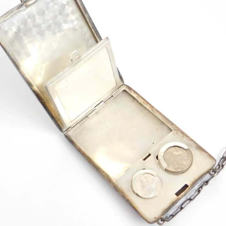 Antique Sterling Silver Mesh Handbag / Purse in United States