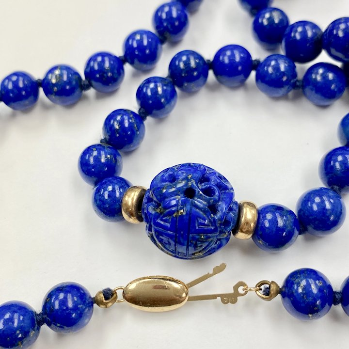 Ross-Simons 6-18mm Graduated Blue Lapis Bead Necklace With 14kt Yellow  Gold, Women's, Adult - Walmart.com