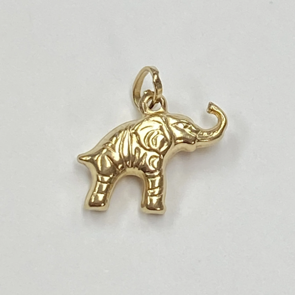 14k gold elephant charm