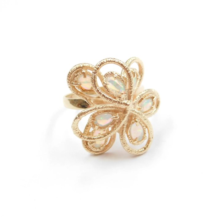 Shop Blooming Daisy - Gold Swarovski Cocktail Ring by ESME CRYSTALS at  House of Designers – HOUSE OF DESIGNERS