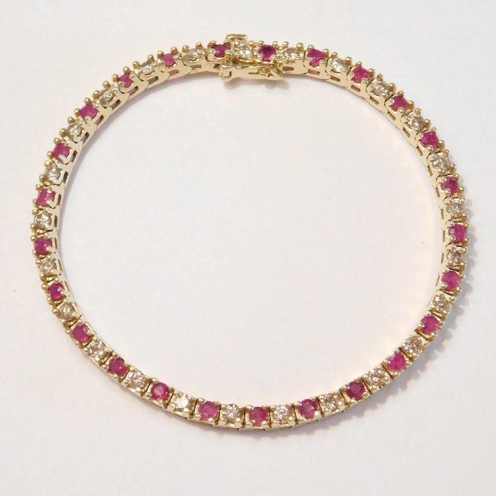 ADCO Diamond | Ruby Tennis Bracelet