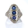 Edwardian White Gold Sapphire & Diamond Ring