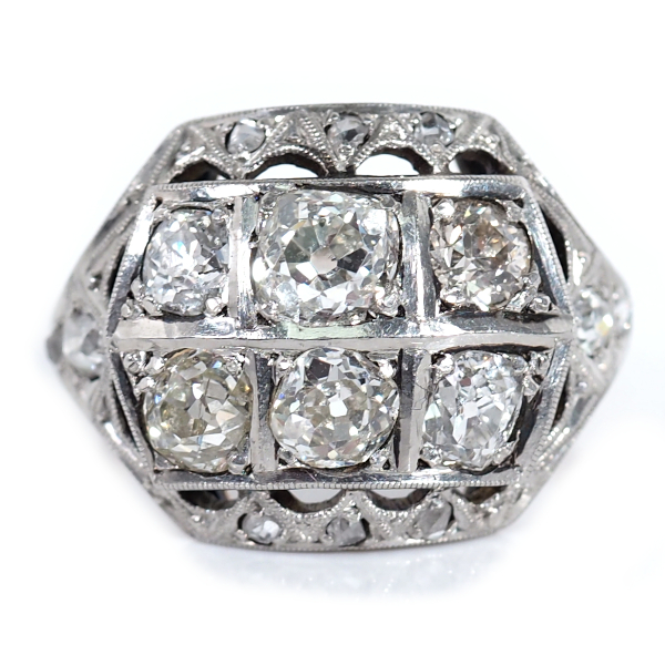 2.08 ctw Diamond Art Deco Ring