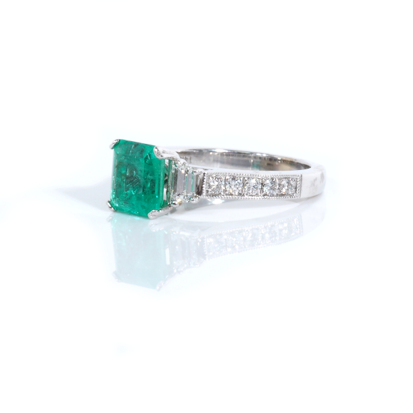 Natural Columbian Emerald Ring GIA 1.84 Carat
