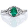 Natural Emerald & Diamond Ring 1.22 tgw