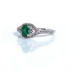 Natural Emerald & Diamond Ring 1.22 tgw