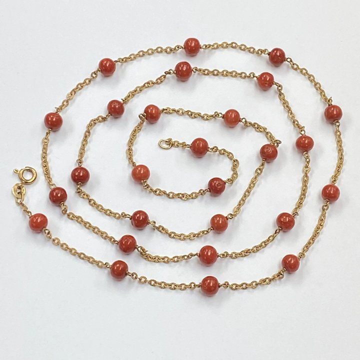 Buy Red Bead Handmade Necklace Set at Best Prices - Kashmir Box –