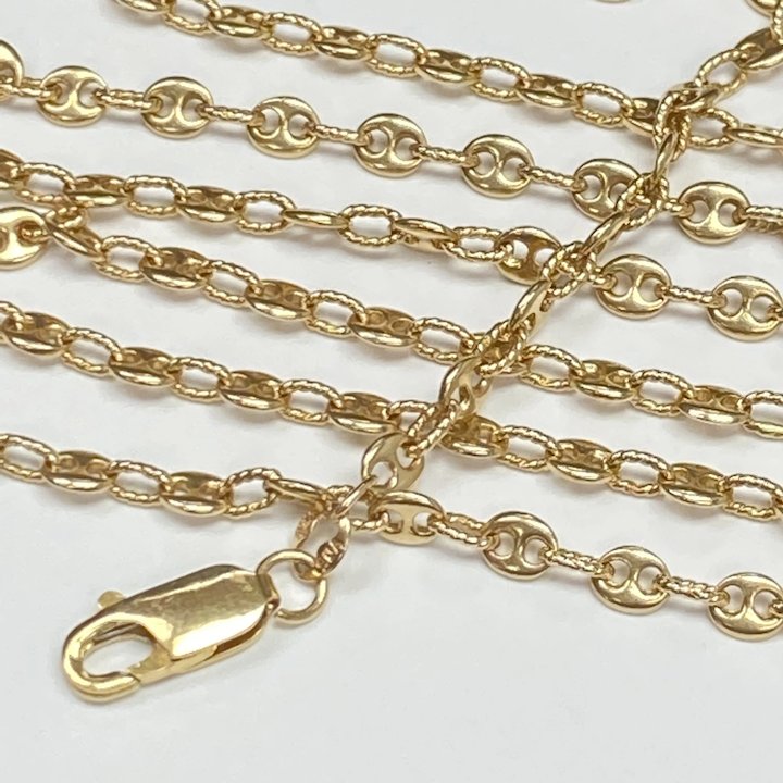 Buy Solid GUCCI Link Chain Necklace 14K Gold 