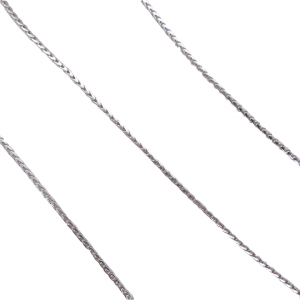 Squared Wheat Foxtail Link Chain 14k White Gold 18"